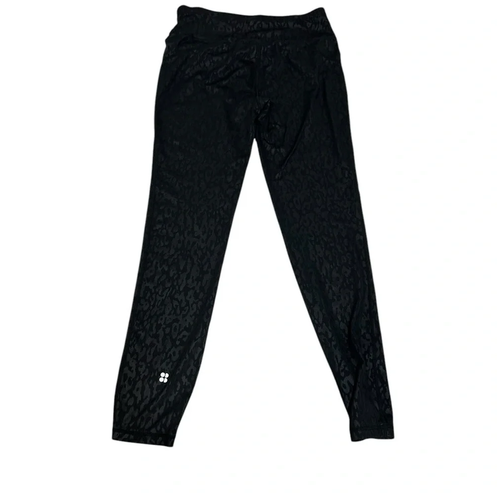 Sweaty Betty All Day Leggings Black Animal Print Full Length Power Sz S